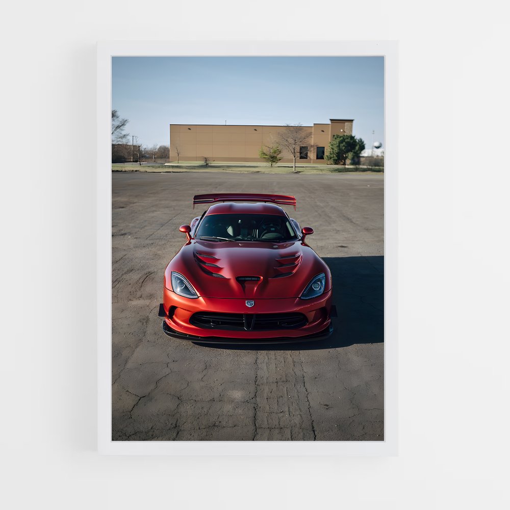 Poster Viper Rouge – affiche Dodge (vue 3)
